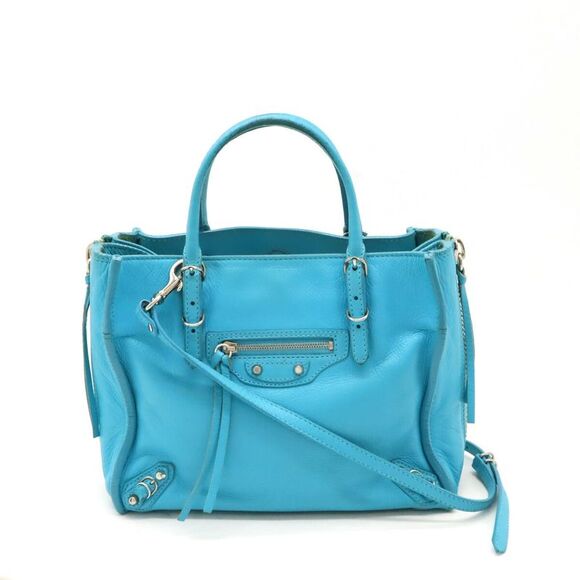 Balenciaga Handbags - Balenciaga Leather Turquoise Mini Handbag